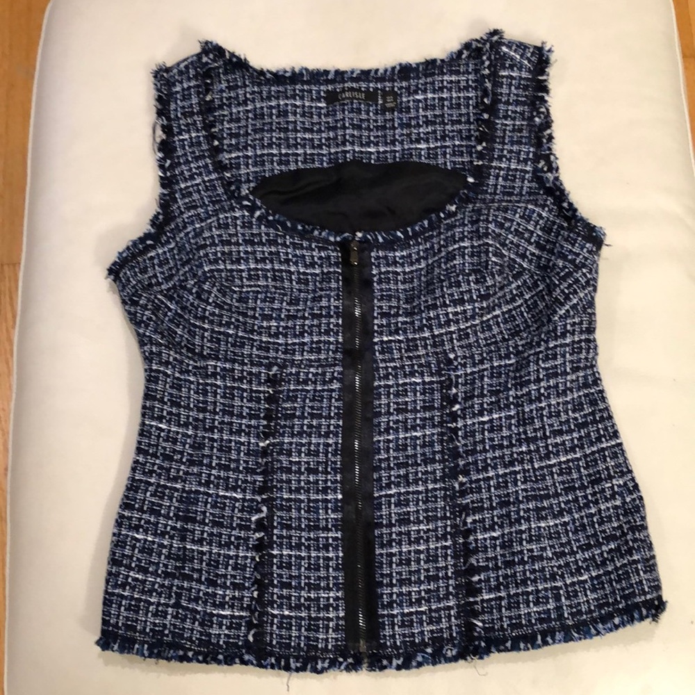 Carlisle blue tweed vest